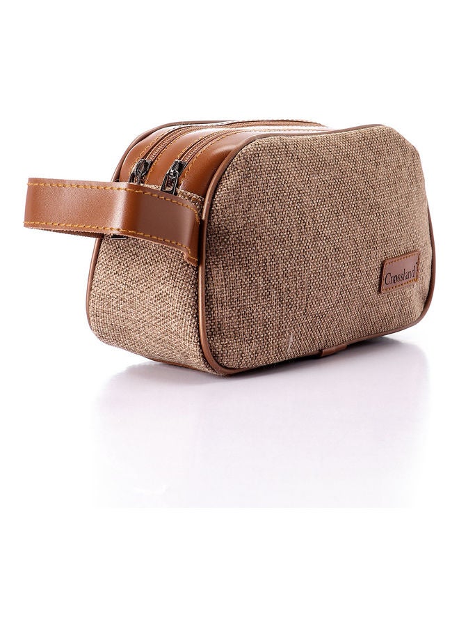 Crossland Travel Pouch Beige/Havana - Image 2