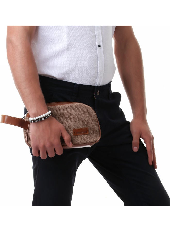 Crossland Travel Pouch Beige/Havana - Image 4