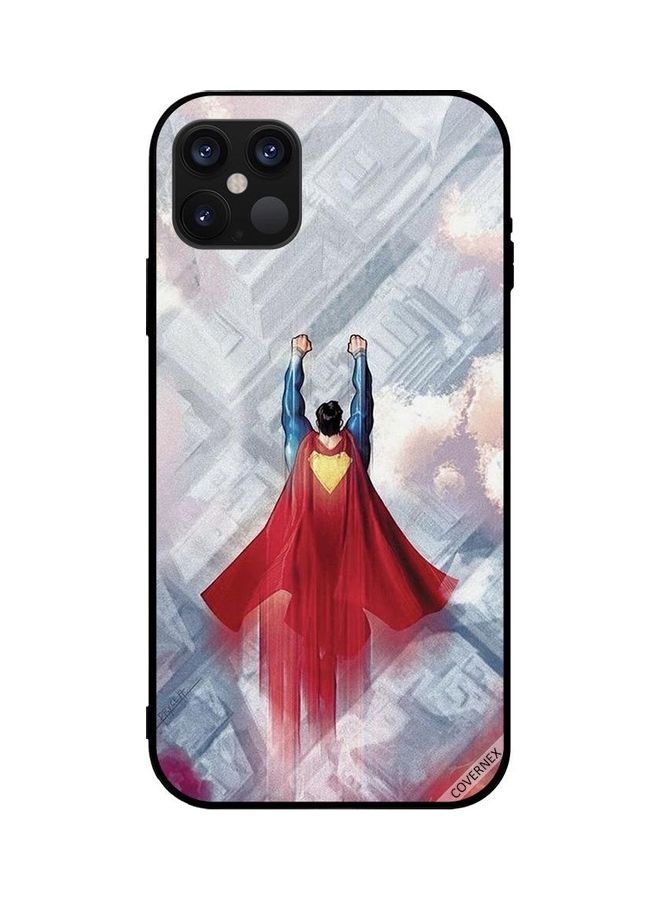 كوفرنيكس غطاء حماية واقي لهاتف آيفون 12 برو ماكس مقاس 6.7 بوصة بطبعة بطل خارق يطير عالياً - Image 1