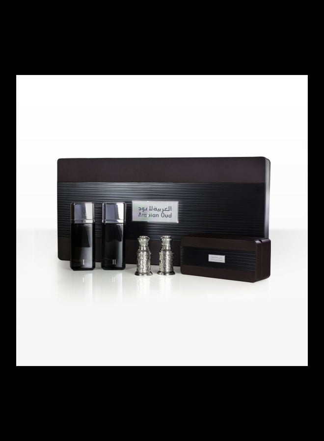 Arabian Oud Amwaaj Collection Gift Set Concentrated Perfume 75 Ml, Agar Wood Oil 3 Ml, Incense 3 Ml, Oud 50ml - Image 1