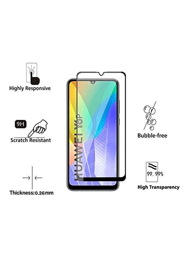 Tempered Glass Tempered Glass Screen Protector For Huawei Y6p Clear/Black  - Image 2