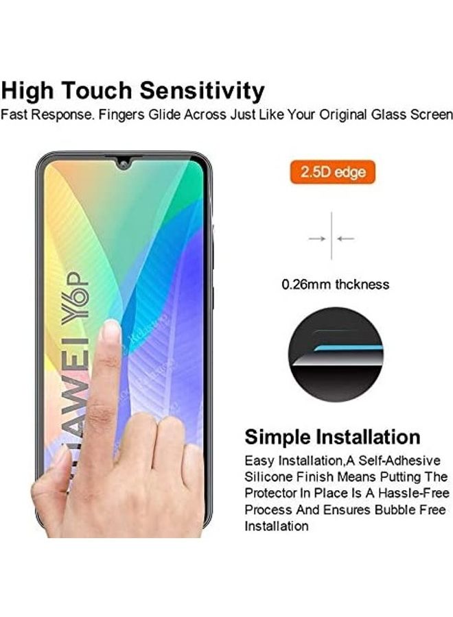 Tempered Glass Tempered Glass Screen Protector For Huawei Y6p Clear/Black  - Image 4
