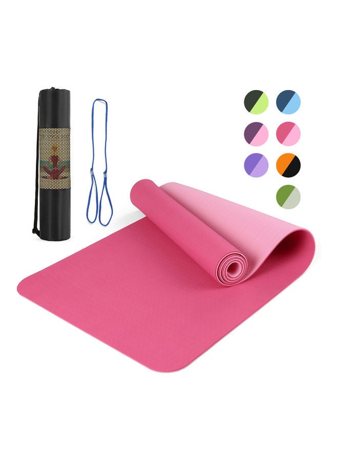 Generic 72x24IN Non-slip Yoga Mat TPE Eco Friendly Fitness Pilates Gymnastics Mat Gift Carrying Strap and Storage Bag 58x13x13cm  - Image 1