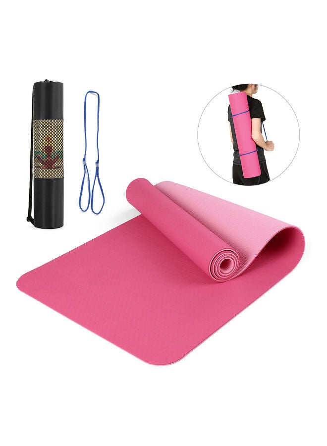 Generic 72x24IN Non-slip Yoga Mat TPE Eco Friendly Fitness Pilates Gymnastics Mat Gift Carrying Strap and Storage Bag 58x13x13cm  - Image 4