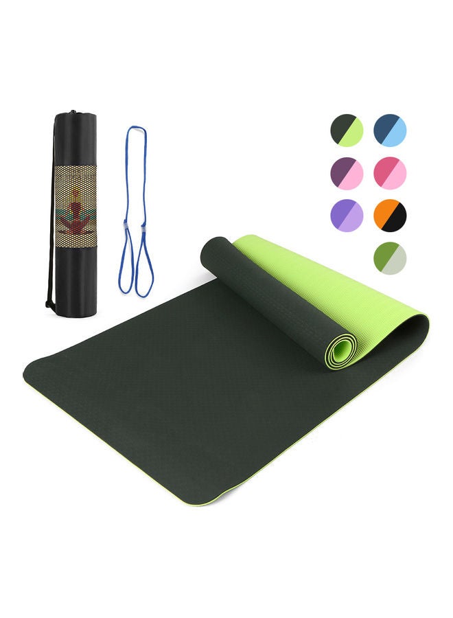 Generic 72x24IN Non-slip Yoga Mat TPE Eco Friendly Fitness Pilates Gymnastics Mat Gift Carrying Strap and Storage Bag 58x13x13cm  - Image 1