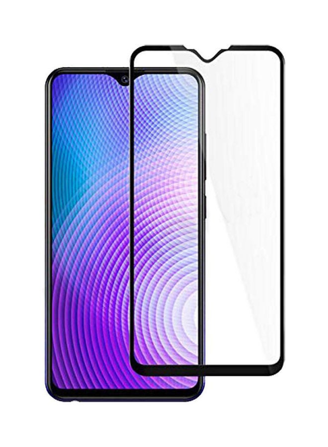 جلاس لاصقة حماية للشاشة من الزجاج المقوى بصلابة 9D تلتصق على الشاشة بالكامل لهاتف فيفو Y15 أسود - Image 1