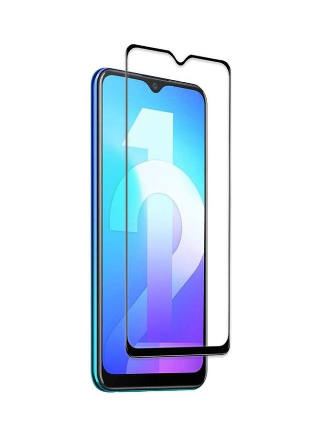 جلاس لاصقة حماية للشاشة من الزجاج المقوى بتقنية اللصق الكامل وبحافة 9D لهاتف فيفو Y12 أسود - Image 2