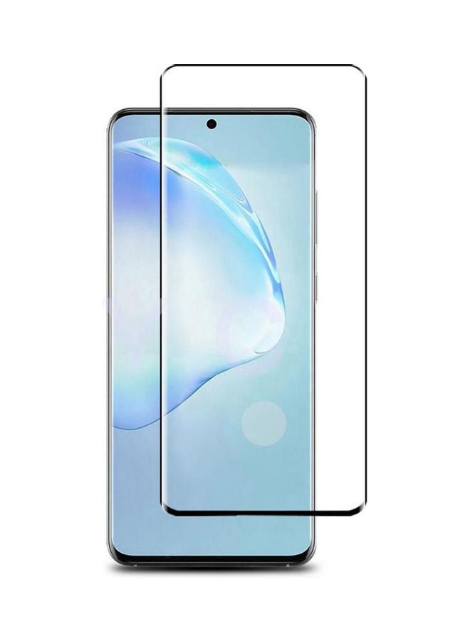 Glass Full Screen Protector For Samsung Galaxy S20 Ultra [5D CURVED] - Full Glue - Full Coverage Design Black - Image 3