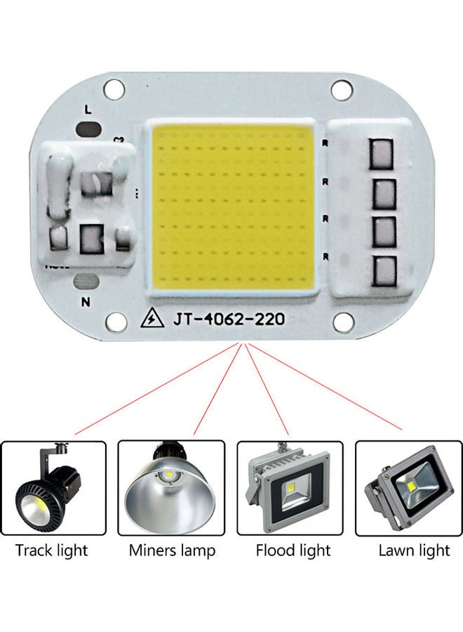 AC 220V 20W/30W/50W Free Driver High Pressure LED Chip COB Light Source multicolor 7*7*7cm - Image 4