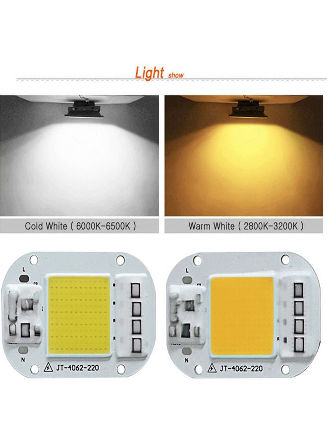 AC 220V 20W/30W/50W Free Driver High Pressure LED Chip COB Light Source multicolor 7*7*7cm - Image 5