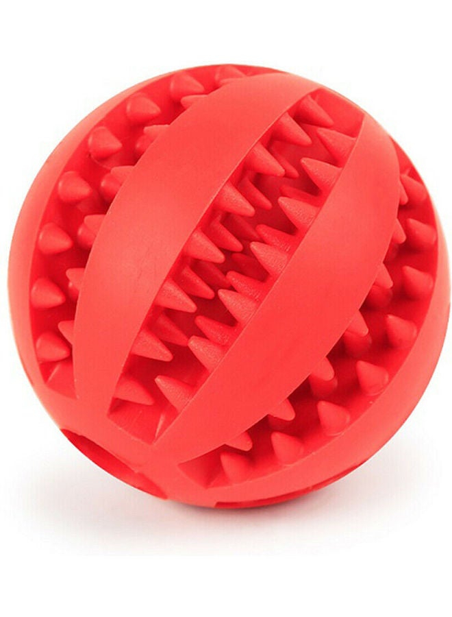 Rubber Ball Chew Pet Dog Puppy Dental Healthy Treat Teething Toy Yellow 12cm - Image 5