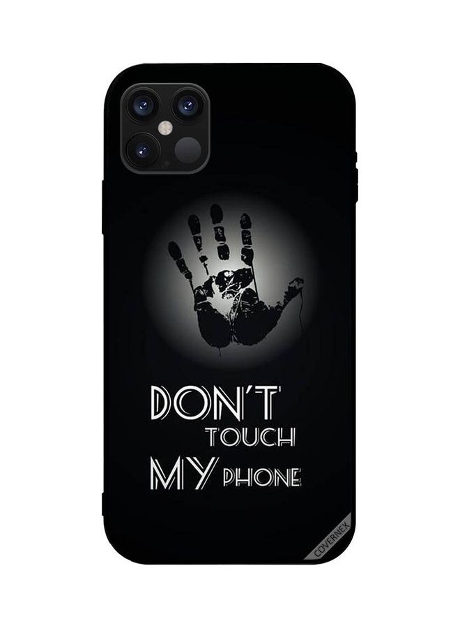 كوفرنيكس غطاء حماية خلفي واقي لهاتف آيفون 12 برو ماكس غطاء واقي للهاتف مطبوع بعبارة "Don't Touch My Phone" - Image 1