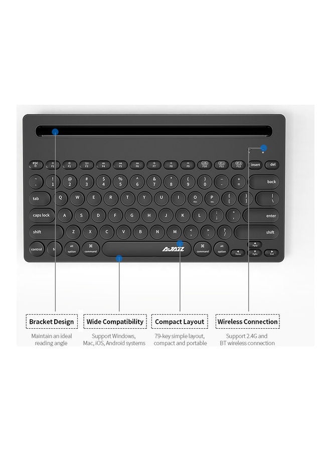 Ajazz Portable Wireless Keyboard Black  - Image 5