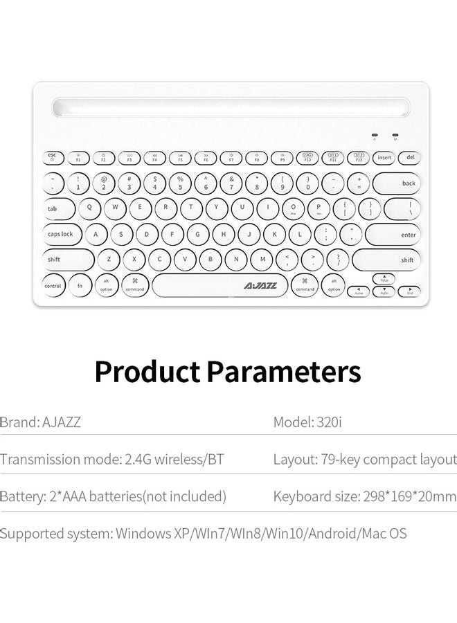 Ajazz Portable Wireless Keyboard Black  - Image 4