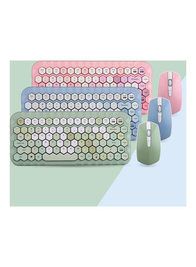 موفي مجموعة ماوس ولوحة مفاتيح لاسلكية من "Honey " أزرق - Image 2