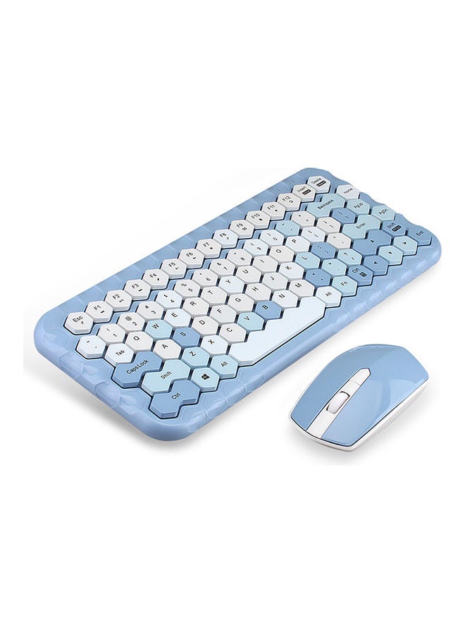 موفي مجموعة ماوس ولوحة مفاتيح لاسلكية من "Honey " أزرق - Image 3