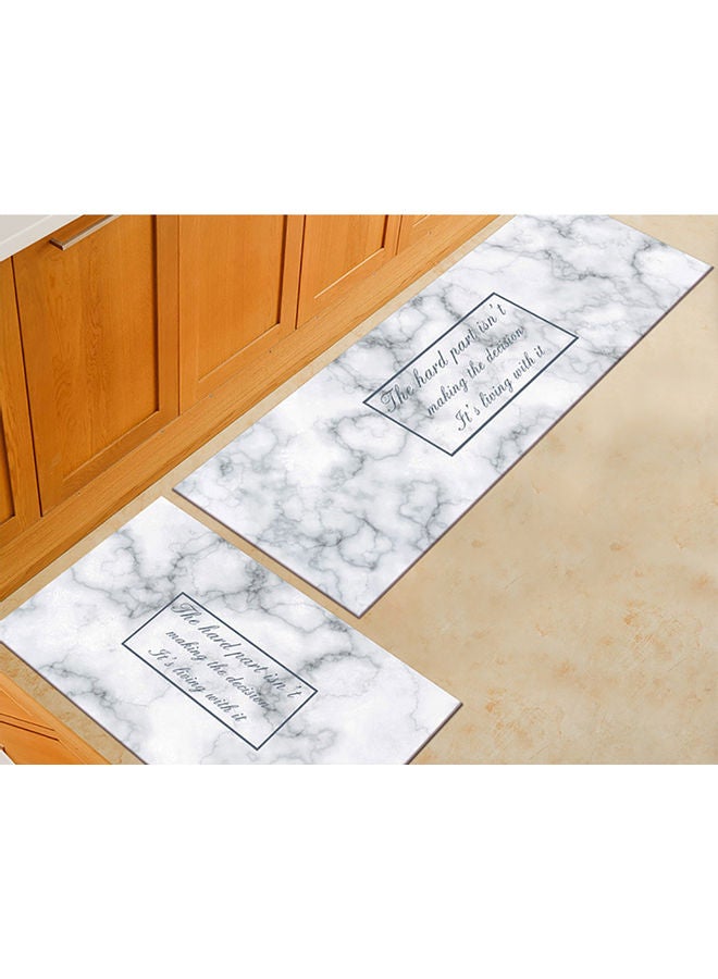 Comfortable Nordic Style Marble Printing Pattern Nonslip Floor Mat for Kitchen Dining Room White marble 40*40*41cm  - Image 3
