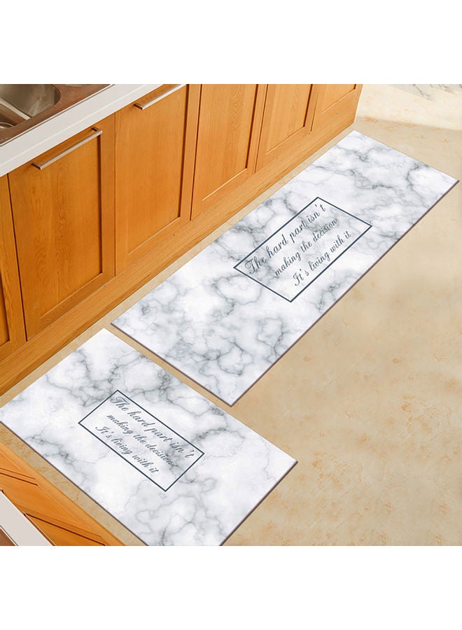 Comfortable Nordic Style Marble Printing Pattern Nonslip Floor Mat for Kitchen Dining Room White marble 40*40*41cm  - Image 5