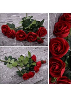 Yatai Artificial Rose Flowers Red 77x25cm  - Image 2