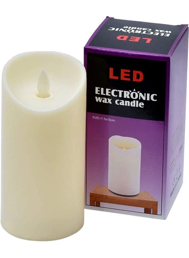 Yatai Battery Operated LED Tea Light Candle White 7.5x12cm - Image 1