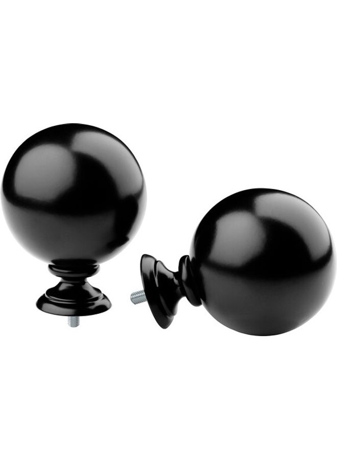 2-Piece Finial Set Black 6cm - Image 2