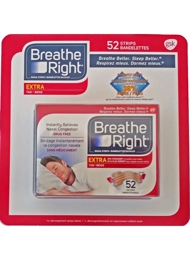 بريث رايت عبوة شرائح أنف إضافية مكونة من 52 شريحة - Image 2