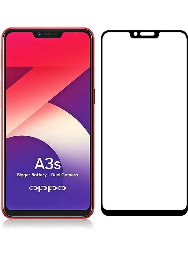 Glass 9D Tempered Glasss Full Glue Screen Protector For Oppo A3S Black - Image 4