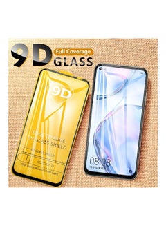 Glass 9D Tempered Glass Screen Protector For Huawei Nova 7i Black/Clear  - Image 5