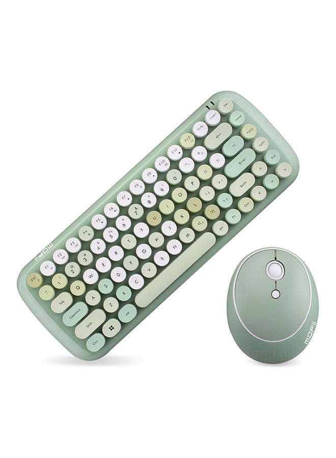 MOFI Wireless Keyboard Mouse Combo Green - Image 1