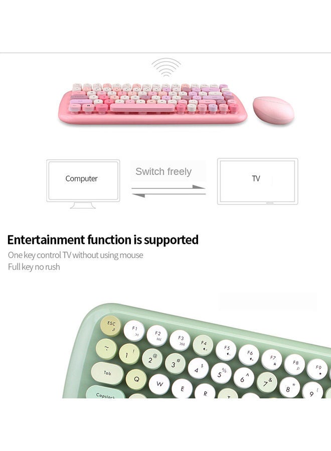 MOFI Wireless Keyboard Mouse Combo Green - Image 4