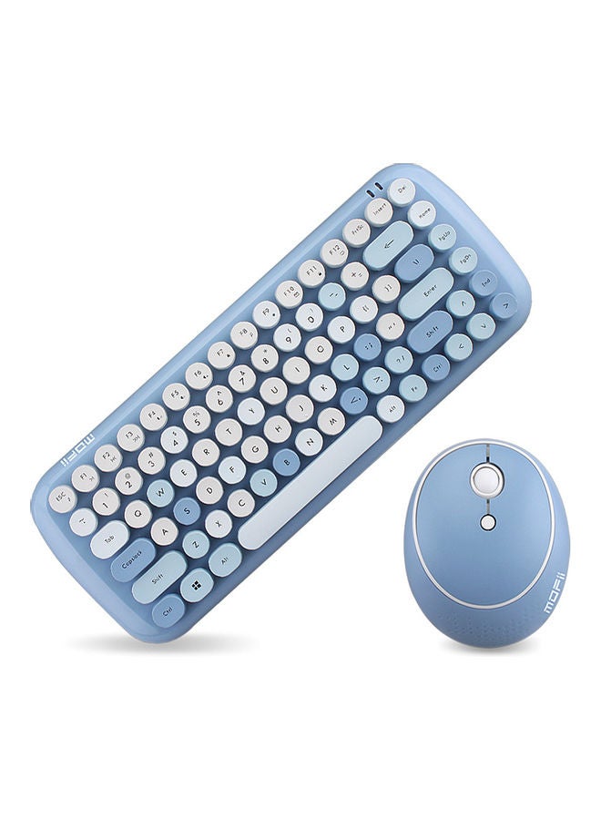 MOFI Wireless Keyboard Mouse Combo Blue - Image 1