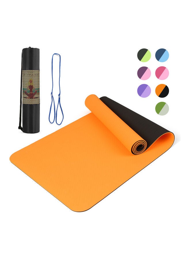 Generic 72x24IN Non-slip Yoga Mat TPE Eco Friendly Fitness Pilates Gymnastics Mat Gift Carrying Strap and Storage Bag 58x13x13cm - Image 1