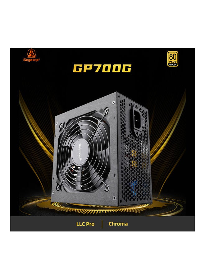 Segotep - 600W GP700G PC Computer Power Supply 28x12.5x19cm Black - Image 1