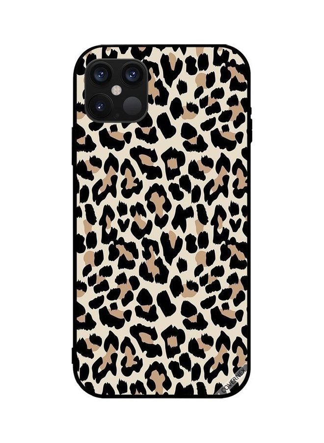 Covernex Apple iPhone 12 Pro Max Protective Case Cover Printed Featuring Leopard Pattern Black & Brown DESIGN_1118 - Image 1