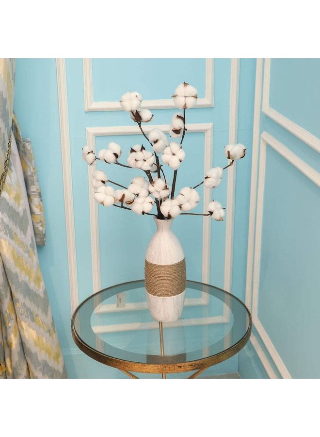 Yatai - 4-Piece Naturally Dried Cotton Flower Set White 78centimeter - Image 1