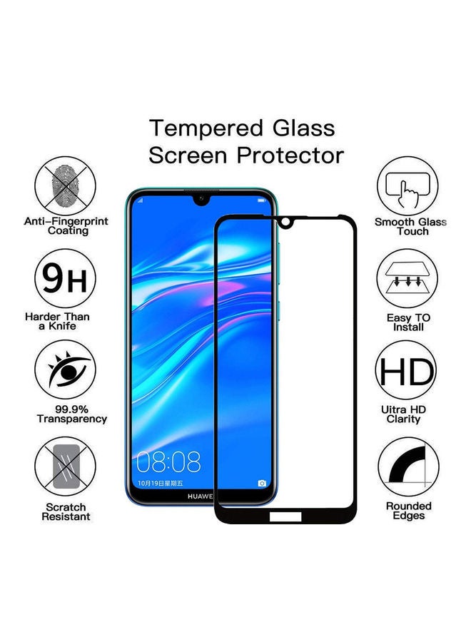 Glass 9D Tempered Glass For Huawei Y7 2019/ Y7 Prime 20 Black/Clear - Image 5