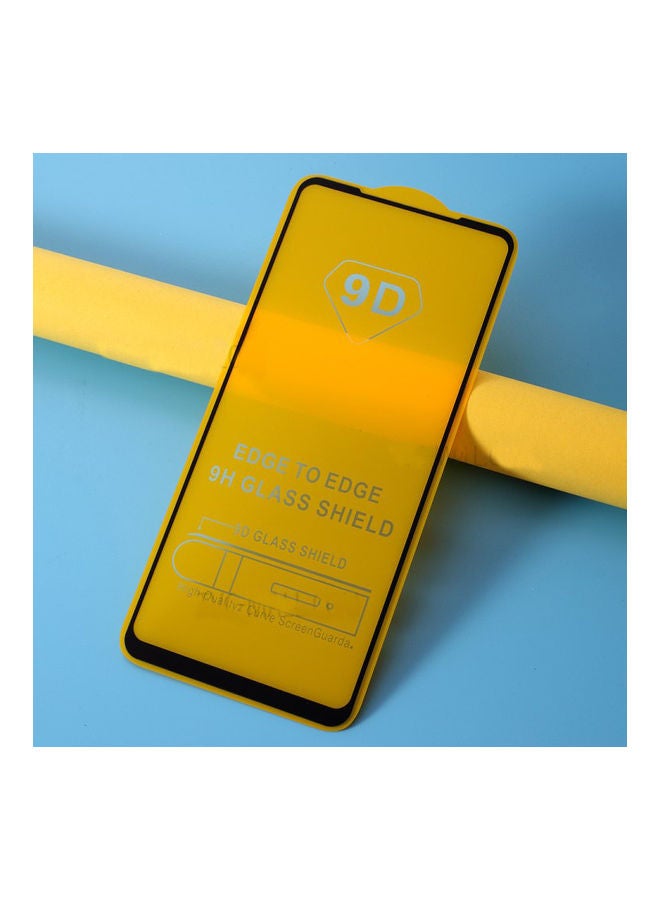 جلاس لاصقة حماية للشاشة من الزجاج المقوى 9D لهاتف سامسونج جالاكسي A11 أسود/شفاف - Image 2