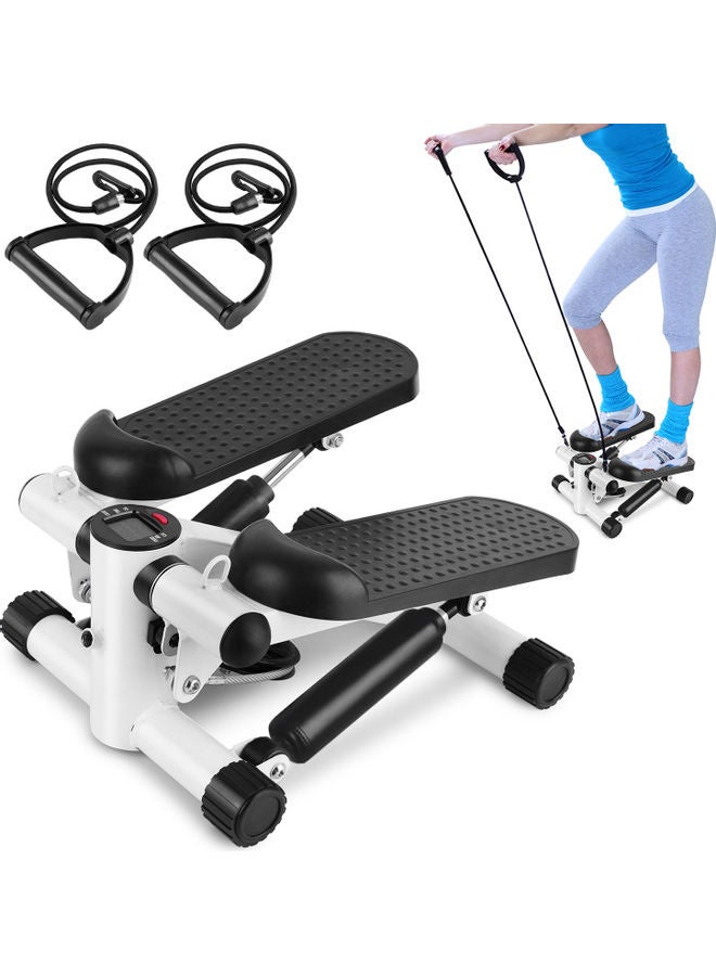 Mini Fitness Twist Stepper Electronic Display Home Exercise Equipment with Resistance Bands 30.5 x 33 x 20cm 30.5 x 33 x 20cm