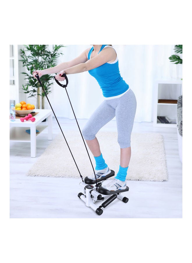 Mini Fitness Twist Stepper Electronic Display Home Exercise Equipment with Resistance Bands 30.5 x 33 x 20cm 30.5 x 33 x 20cm