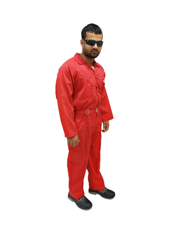 طه - أفرول عمل يرتدى فوق الملابس آمن للحماية تي سي أحمر XL - Image 1