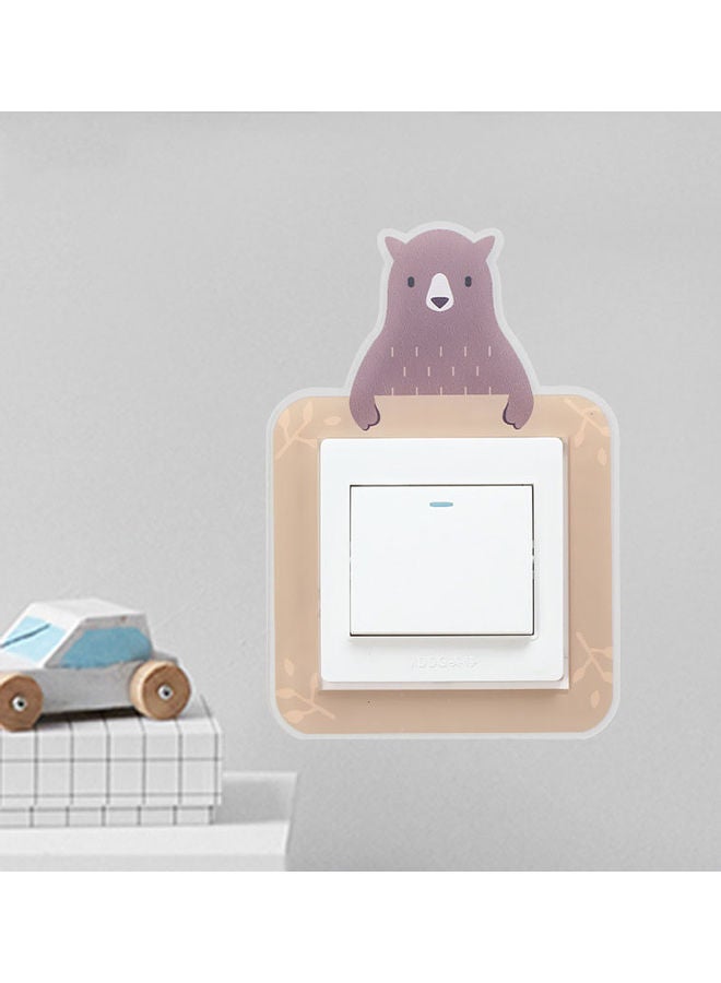 Polar Bear Wall Sticker for Switch Protection Cover Brown/Beige  - Image 5