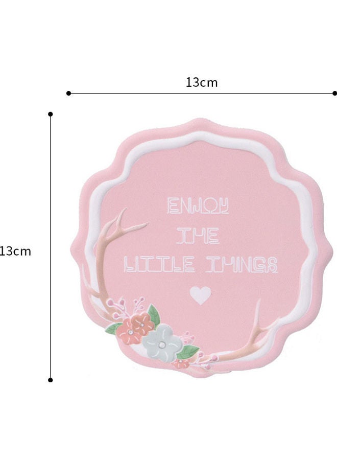 Children's Insulation Pad Fawn Pink/White 13 x 13cm