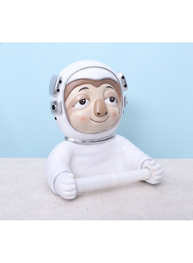 Generic - Sloth Space Tissue Roller Wall Hanging White/Beige 19 x 21cm - Image 1