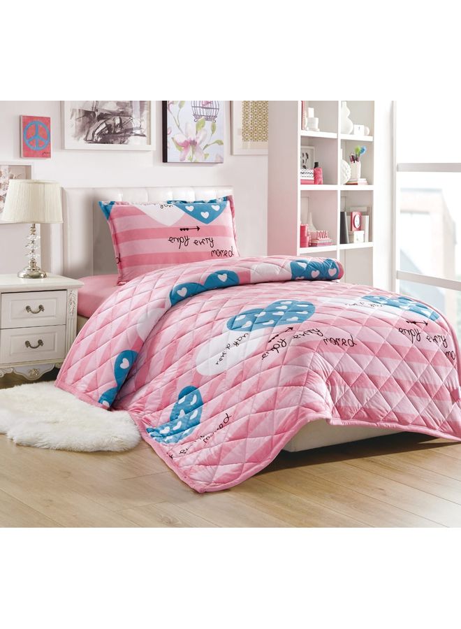 Sleep night 3-Piece Velvet Comforter Set Polyester Multicolour Single 