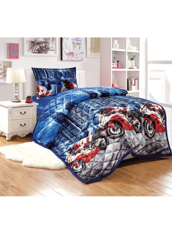 Sleep night 3-Piece Velvet Comforter Set Polyester Multicolour Single