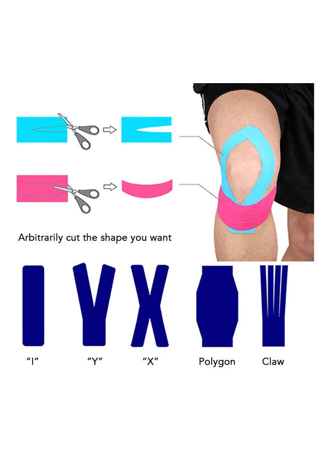 16FT Sports Bandage Anti-allergic Muscle Support Athletic Tape Pain Relief Muscle Tape Shin Splints for Shoulder Knees Elbows 5.0x5.0x5.0cm - Image 2