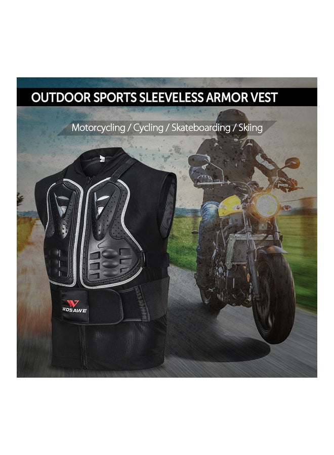Generic - Men's Motorcycle Armor Vest Motorcycle MTB Bike Riding Chest Armor Back Protector Motocross Racing Vest 51.0x35.0x5.5cm - Image 1