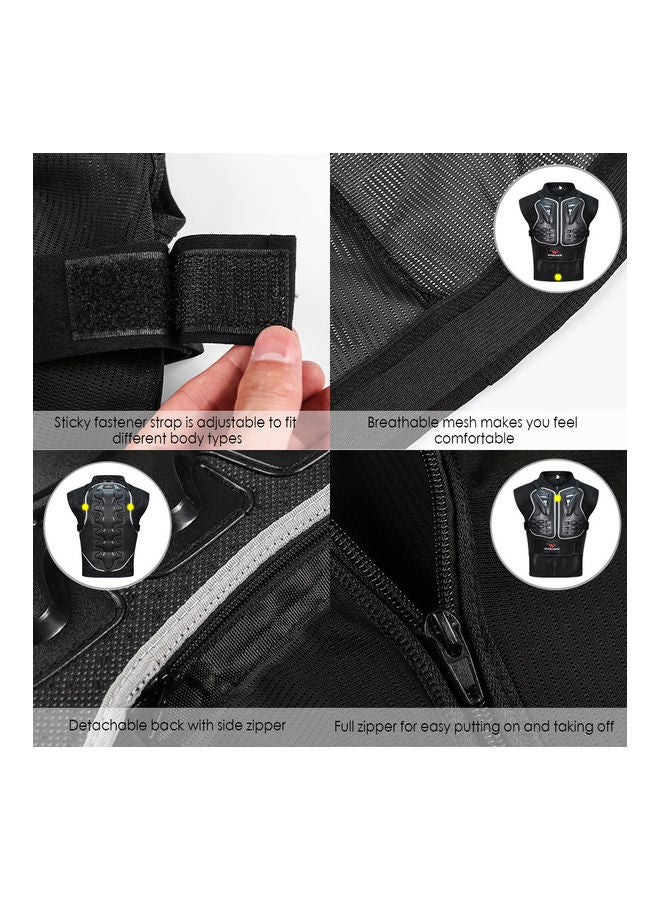 Generic - Men's Motorcycle Armor Vest Motorcycle MTB Bike Riding Chest Armor Back Protector Motocross Racing Vest 51.0x35.0x5.5cm - Image 1