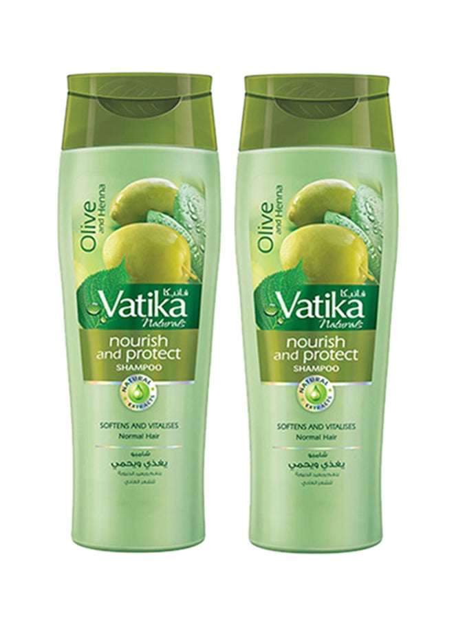 VATIKA 2-Piece Nourish And Protect Shampoo Green 400ml  - Image 1