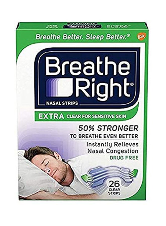 Extra Strength Clear Drug-Free Nasal Strips For Congestion Relief (26 Counts) - v1602726050/N41035741A_1